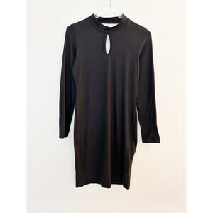 NWT Noble U Black Keyhole Choker Bodycon Dress Size Medium